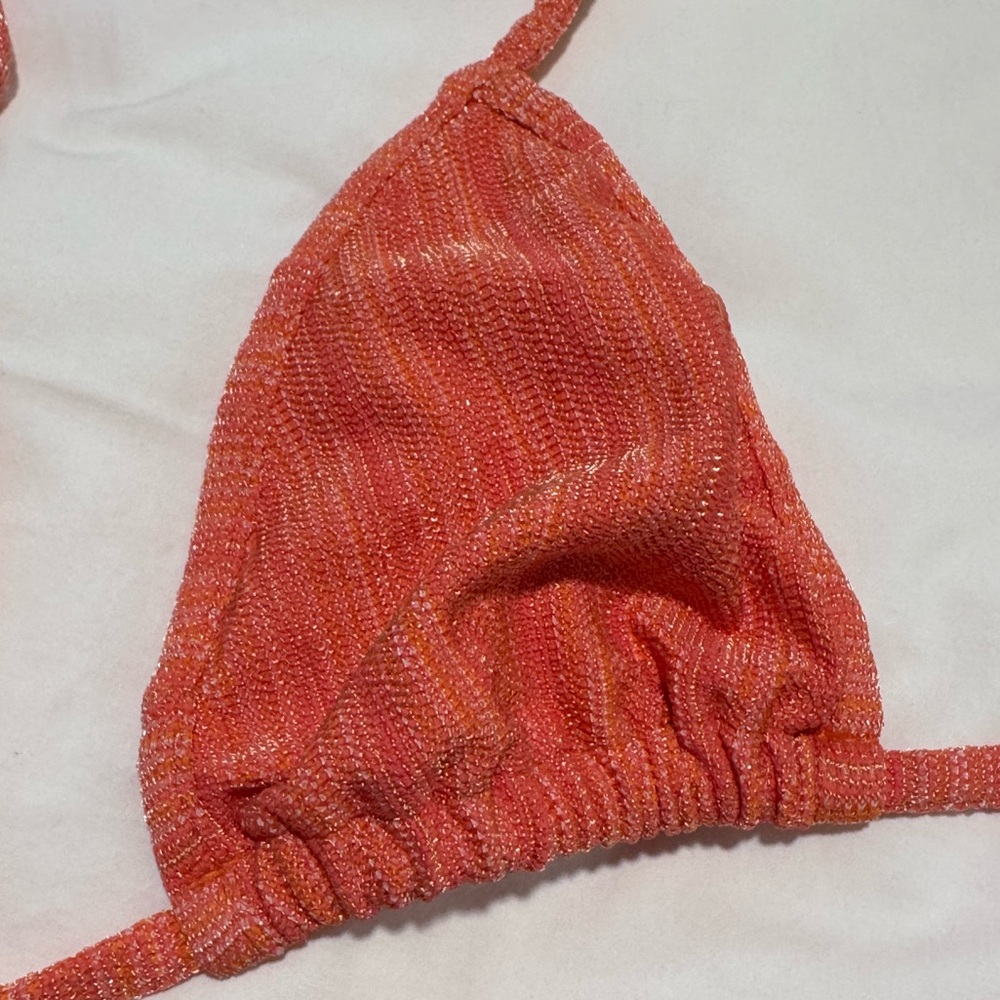 Poolday Paris melon coral lurex sparkle bikini BNWOT size M - Picture 3 of 13